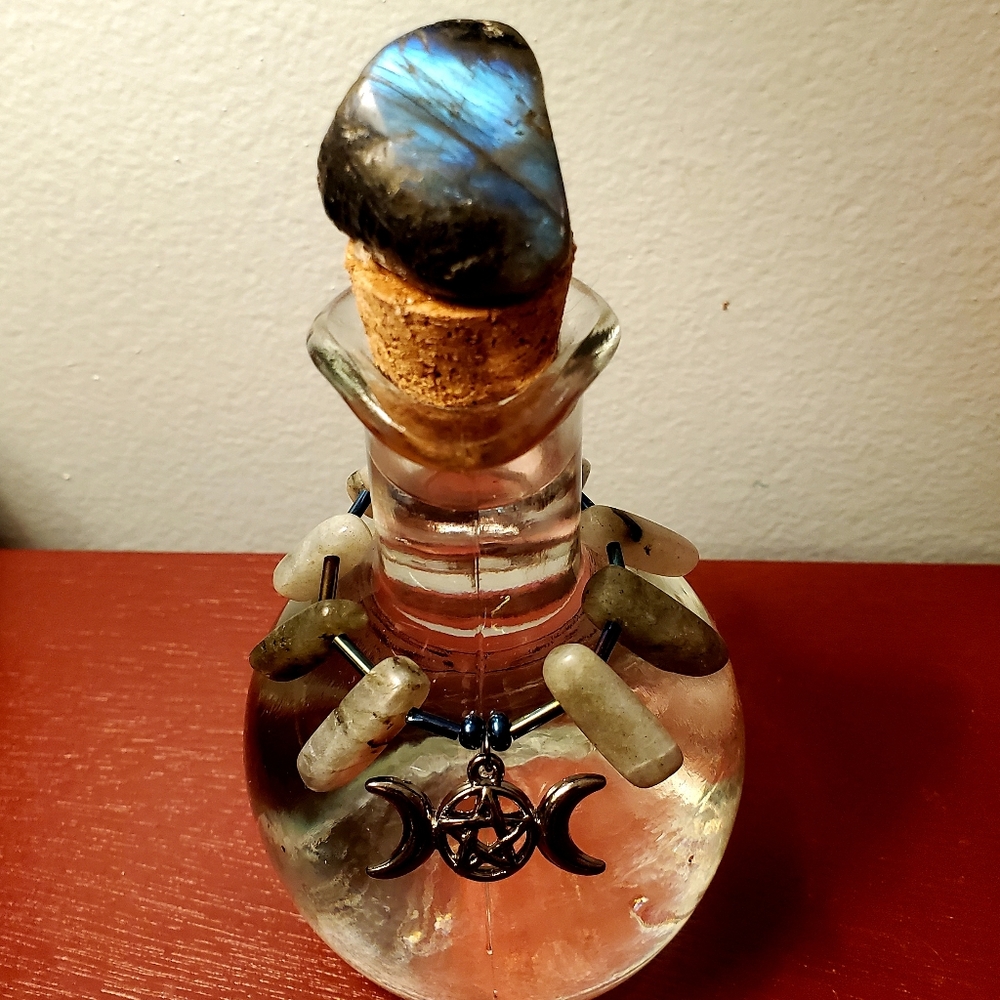 Labradorite Moon Water Glass Cruet